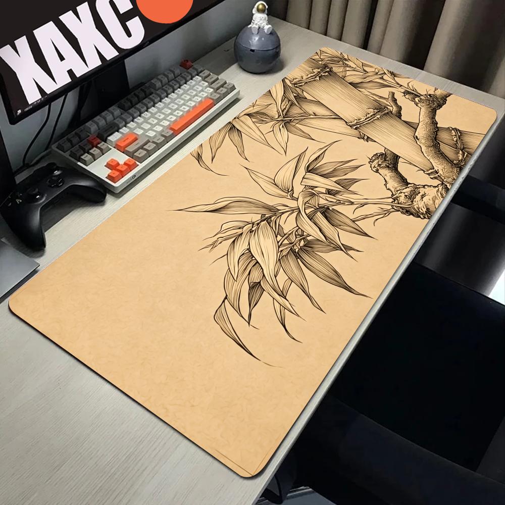 Desk Setup Beige - Коврик для мыши HYBXAXC Bamboo Line