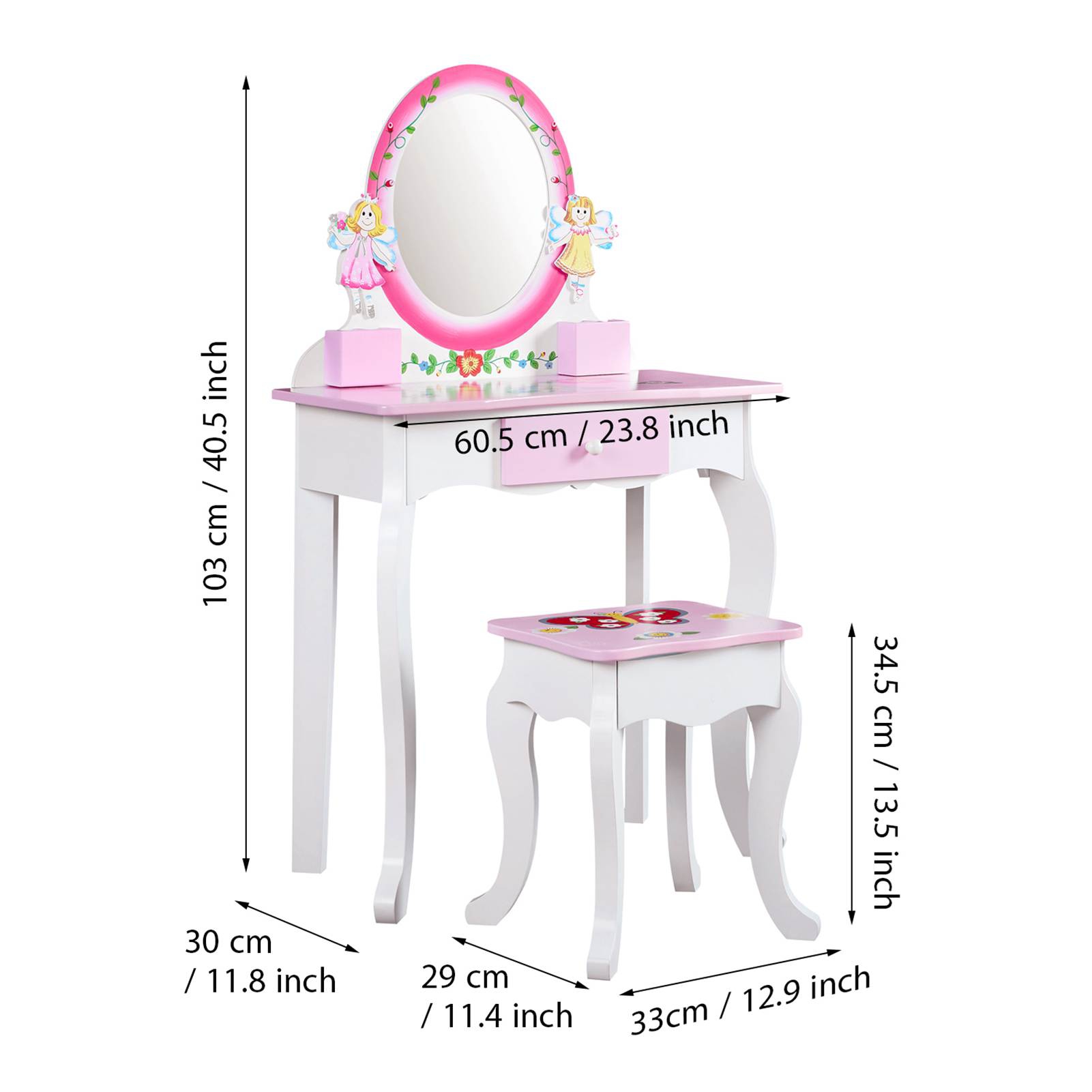 Детский туалетный столик с цве – обзор и цена Desk Setup Kids