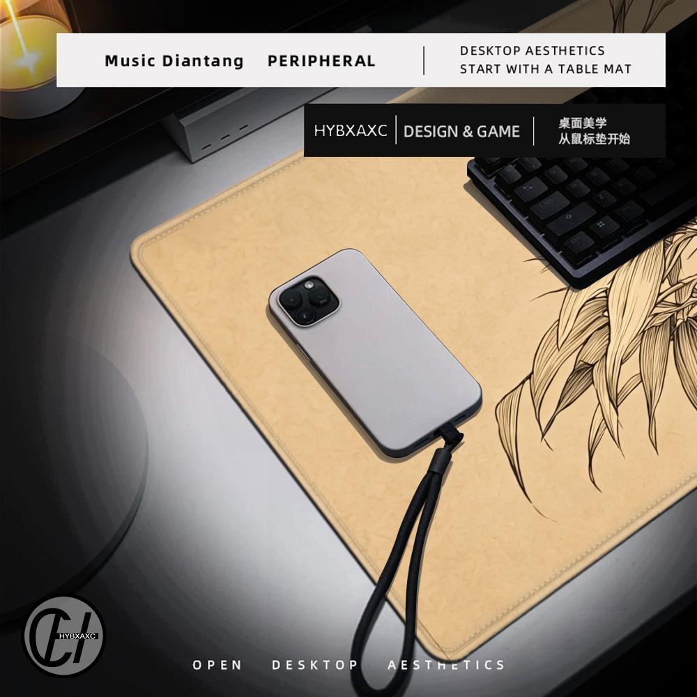 Коврик для мыши HYBXAXC Bamboo – обзор и цена Desk Setup Beige