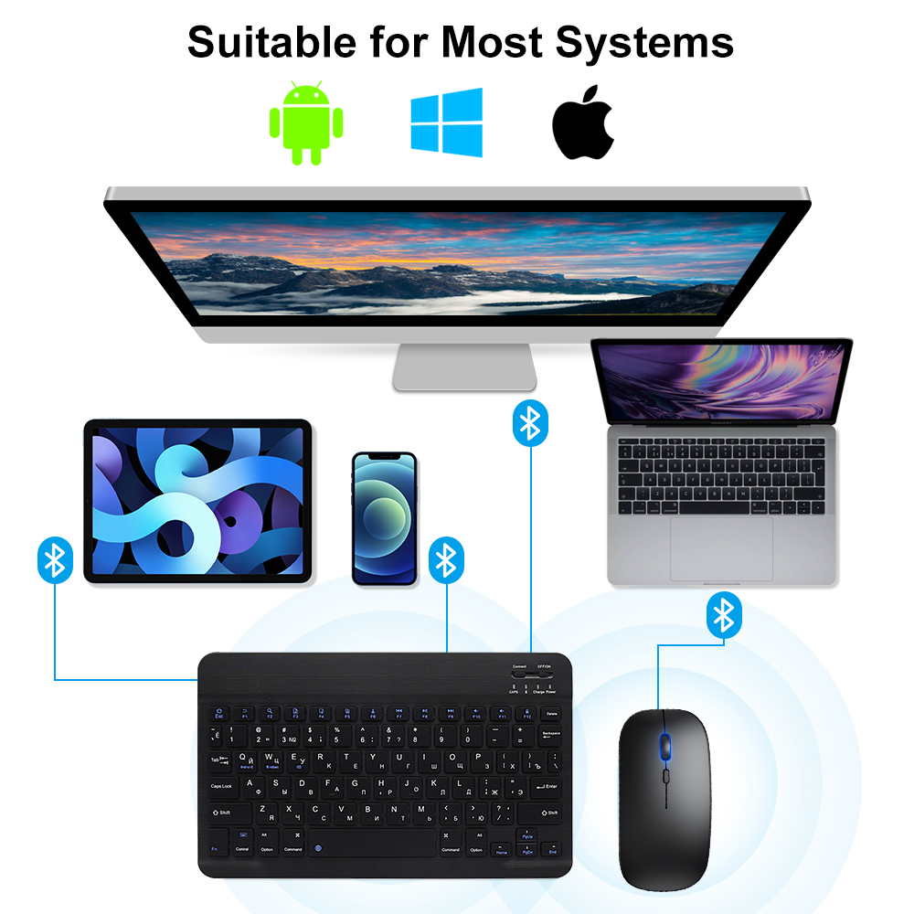 Bluetooth-клавиатура и мышь дл – обзор и цена Desk Setup Ipad