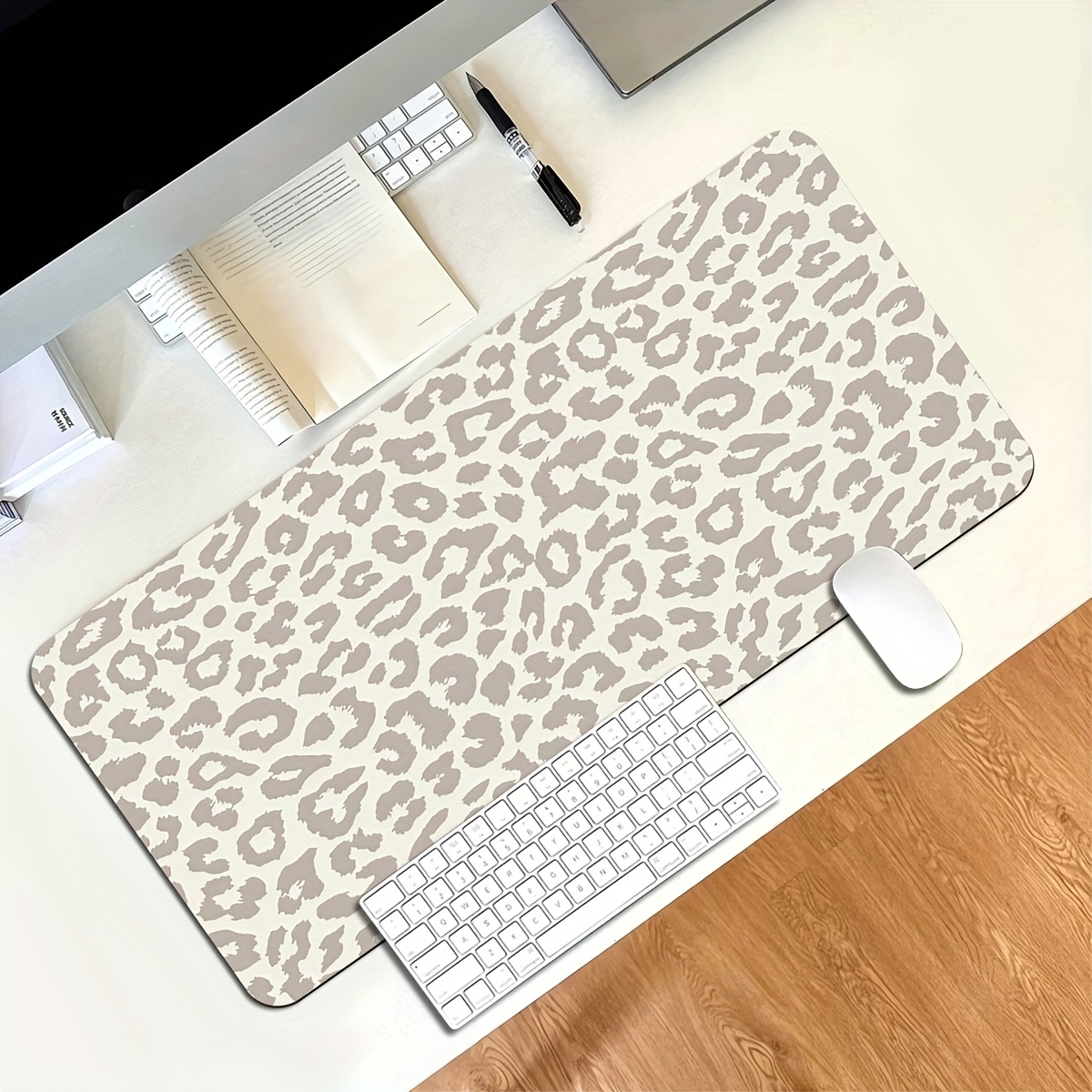 Бежевый коврик для мыши с леоп – обзор и цена Desk Setup Beige